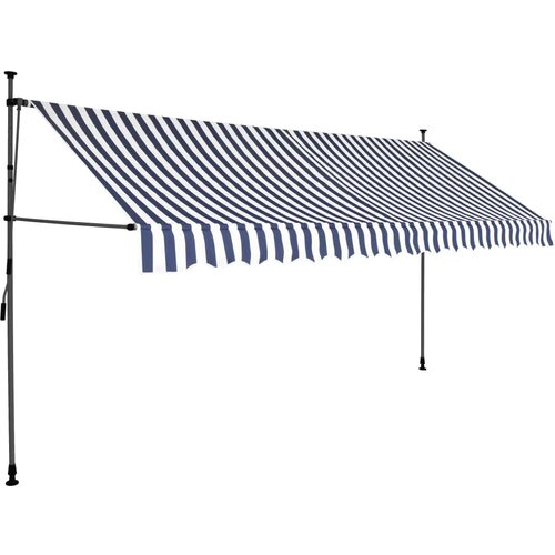 Maison Chic Ročno zložljiva tenda - Senčniki z LED lučkami 400 cm modra in bela, (22039038) Cene