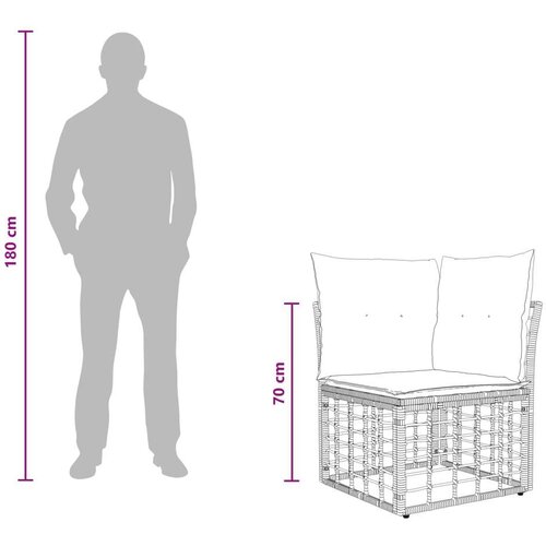  Set vanjskih sofa Prirodna Poliester - Prirodna bez stola Slike