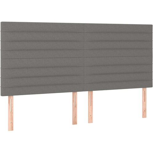  Krevet box spring s madracem LED tamnosivi 160x200 cm tkanina Slike