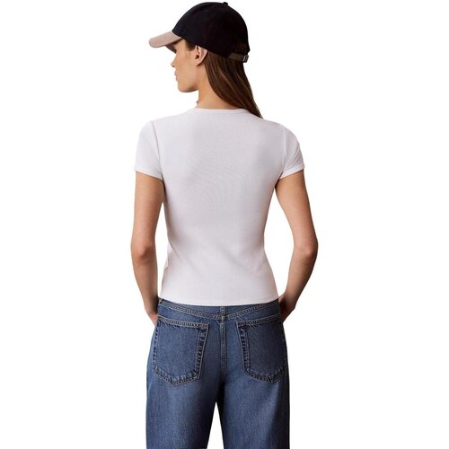 Calvin Klein Jeans Majice s kratkimi rokavi LV047G816G Bela Slike