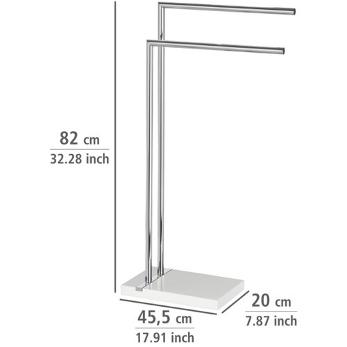 Wenko 20487100 - Stalak za pe&scaron;kire NOBLE 45,5x82 cm sjajni hrom/bela Cene