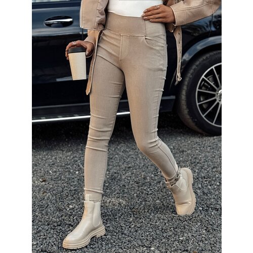 DStreet Legginsy damskie COZYVIBE a'la jeans beżowe Cijene