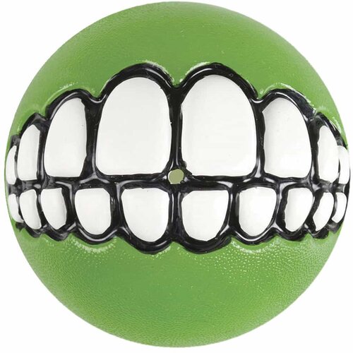 Rogz Grinz Lopta Igračka za pse od gume, L, 7.8cm, Zelena Slike