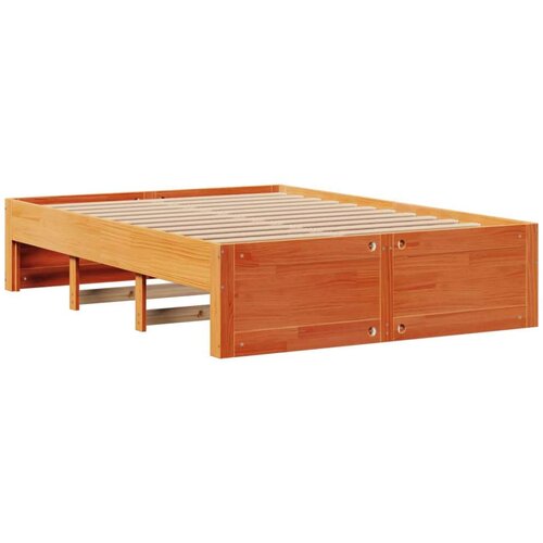 vidaXL Posteljni okvir brez vzmetnice s predali 140x190 cm borovina Cene
