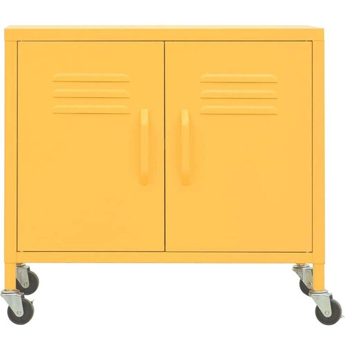 VidaXL Ormarić za pohranu boja senfa 60 x 35 x 49 cm čelični Slike