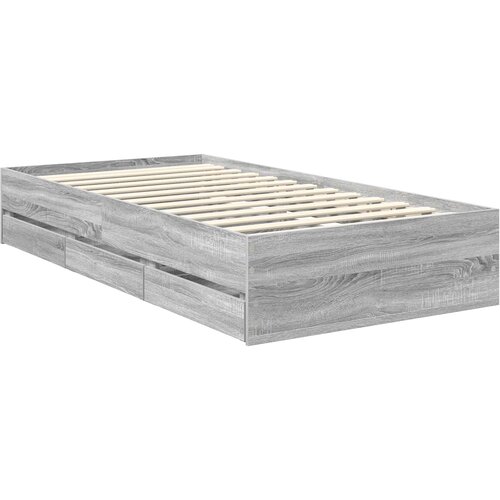  Krevetna konstrukcija Siva Sonoma 90 x 200 cm Inženjersko Drvo 206 x 93 x 90 cm Slike