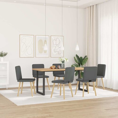Maison Chic Jedilni stoli - Vzorci stoli 6 kosov temno sivo blago A1374, (22031081) Slike