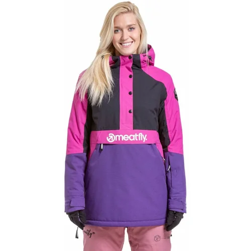 Meatfly Aiko Womens SNB and Ski Jacket Petunia/Black S