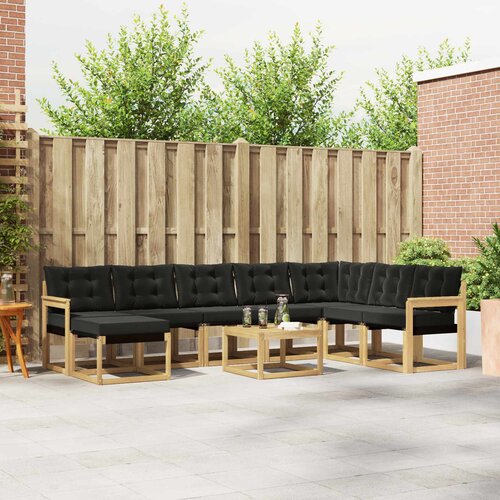  Set vanjskih sofa 9 kom. Bijela i crna Cijene