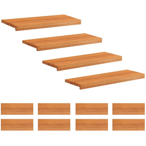 Step treads 12 kom. 80 x 30 x 2 cm Svijetlosmeđa Cijene