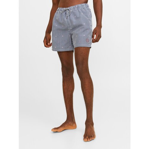 Jack &amp;amp; Jones Kratke kopalne hlače &amp;#039;FIJI&amp;#039; mornarska / rdeča / bela Slike