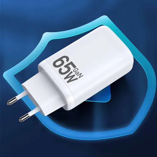 Kakusiga adapter hi&amp;scaron;ni polnilec 220V Gun Quick Charge 65W vhod 1x USB A in 1x Type C - s kablom Type C - Type C 3.0 bel Slike