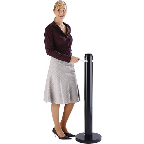 Rubbermaid Stebričasti pepelnik iz aluminija, prostornina 4 l, črne barve, višina 1041 mm Cene