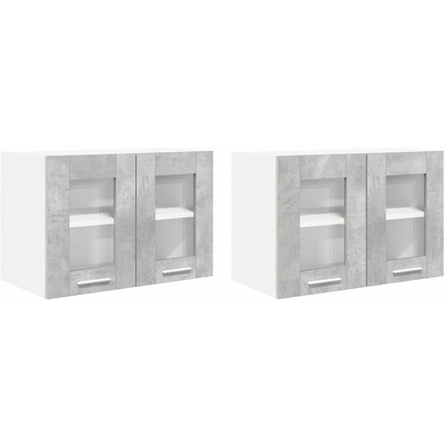  ormarić s pohranom 2 pcs Betonski sivi 60 x 31 x 40 cm Slike