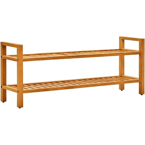  Stalak za cipele s 2 police 100x27x40 cm od masivne hrastovine Cijene