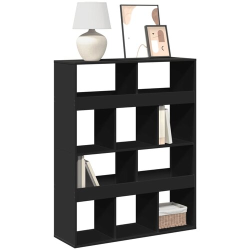 VidaXL Knjižna omara črna 100x33x125,5 cm inženirski les Slike