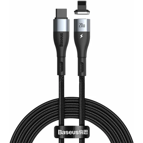 Baseus zinc usb type c - lightning magnetski kabel power delivery 20 w 2 m crna