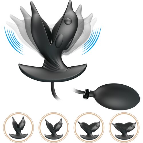 Pretty Love Hanson Inflatable &amp;amp; Vibrating Anal Plug Black Slike