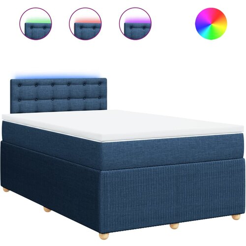 vidaXL Krevet s oprugama i madracem plavi 120 x 190 cm od tkanine Cijene