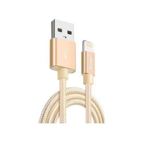  Xwave kabl USB Iphone 3A ALU 2m pleteni Gold Cene