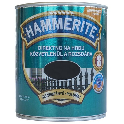 HAMMERITE Lak za kovino Hammerite Polmat (750 ml, črn) Slike