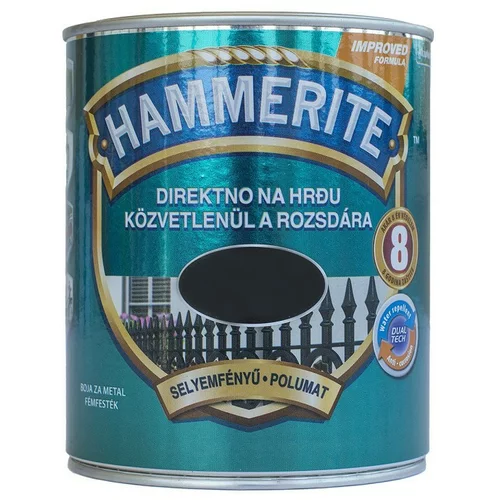 HAMMERITE Lak za kovino Hammerite Polmat (750 ml, črn)