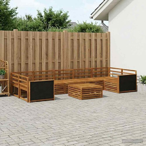  Set vanjskih sofa 8 kom. Prirodna Čvrsto drvo akacije Smeđa Cijene