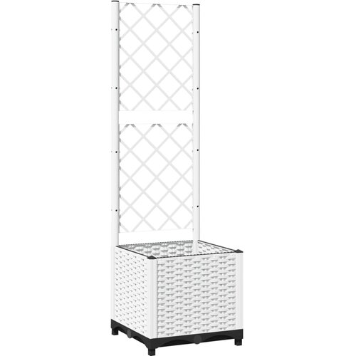 Maison Chic Cvetlično korito - Cvetlični Lonec z oporno mrežo belo 40x40x136 cm PP, (21788923) Cene