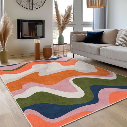 Mila Home Oranžna pralna preproga 160x230 cm Squiggly Orange &amp;ndash; Slike