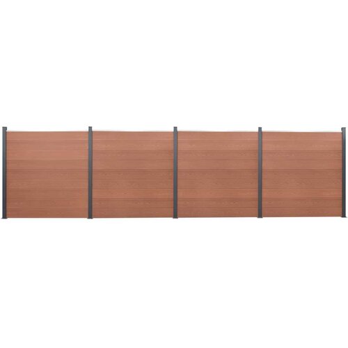  Set panela za ogradu smeđi 699x186 cm WPC Slike
