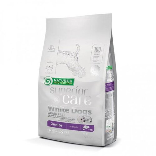 Nature's Protection hrana za štence 1,5kg superior white dog grain free losos NP751203 Slike