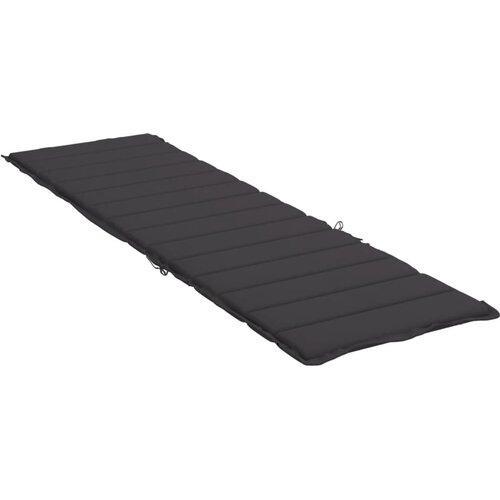  Jastuk za ležaljku crni 200 x 60 x 3 cm od tkanine Oxford Slike