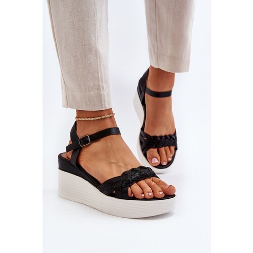 PS1 Black Wedge Sandals Esinna Slike