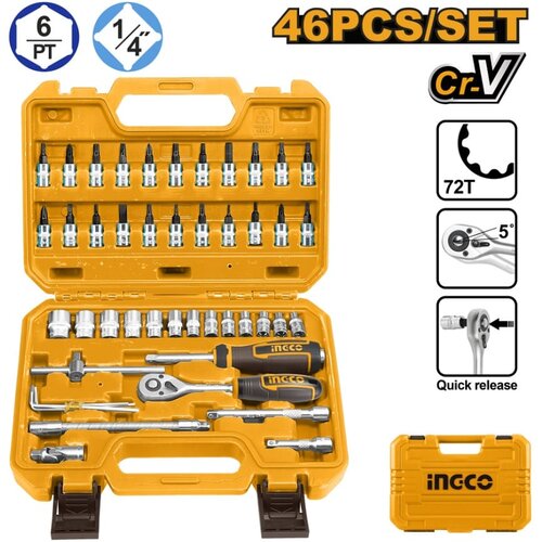  Set gedora 46/1 HKTS14462 1/4&amp;Prime; SUPER INGCO Slike