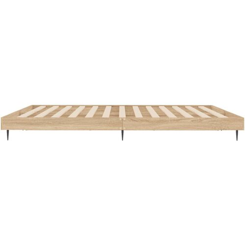 VidaXL Okvir za krevet boja hrasta 200x200 cm od konstruiranog drva Slike