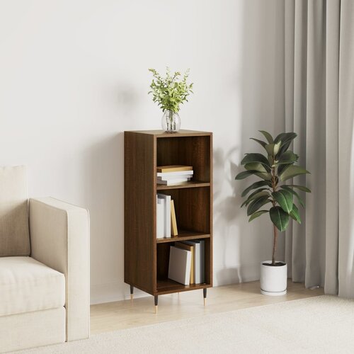 VidaXL Komoda rjavi hrast 34,5x32,5x90 cm inženirski les Slike