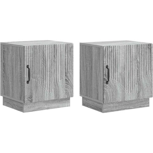  Noćni ormarić 2 pcs Siva Sonoma 43 x 34,5 x 47 cm Cene
