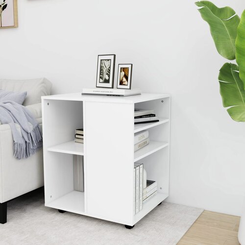 vidaXL Ormarić s kotačima bijeli 60 x 53 x 72 cm od iverice Cijene