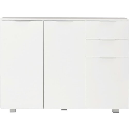  Komoda visoki sjaj bijela 107x35x80,5 cm Slike