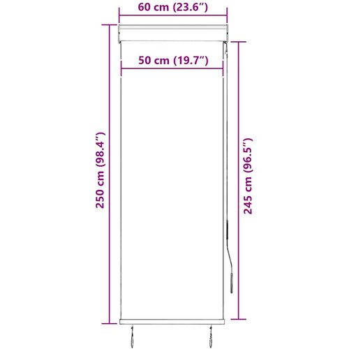  Vanjska roleta 60 x 250 cm narančasto-smeđa Slike