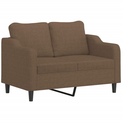  2-dijelni set sofa s jastucima smeđi od tkanine Slike