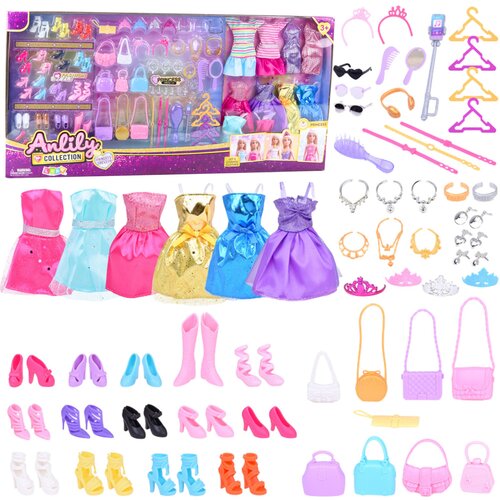  Large Fashion Set Anlily Collection Dresses Accessories 65 pcs. Cijene