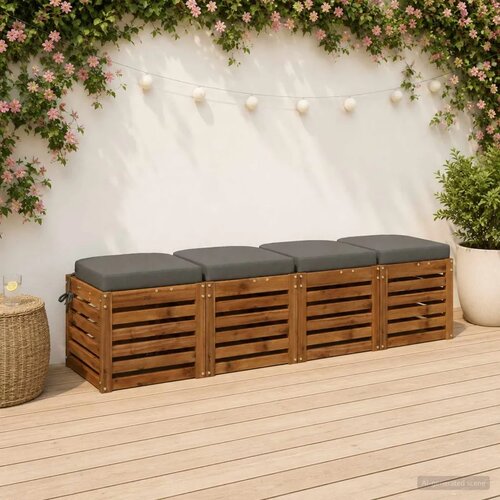  Set jastučića od 4 komada SOEST 4 pcs 100% poliester Siva - Siva (melange) 45 x 45 x 7 cm 4 Cene