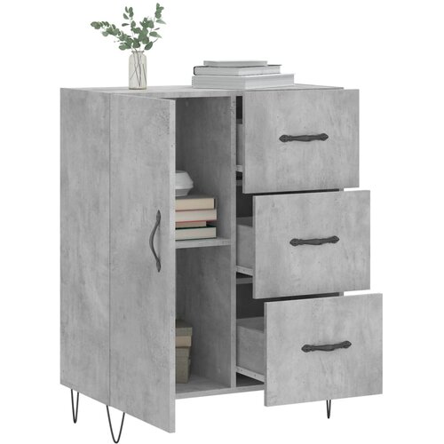  Komoda siva boja betona 69,5x34x90 cm od konstruiranog drva Slike