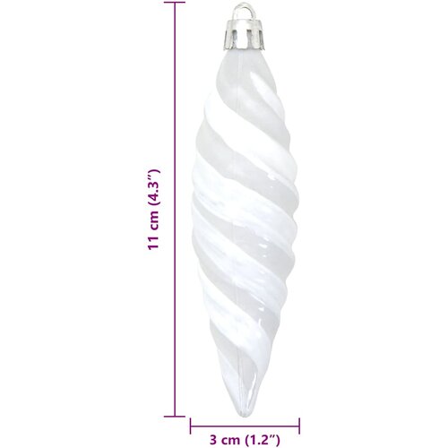  Božićna spirala u obliku kugle 40 pcs Bijelo Plastika Slike