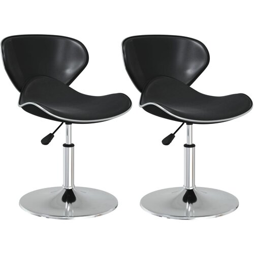 Maison Chic Jedilni stoli - Vzorci stoli 2 kosa črno umetno usnje A260, (22032678) Cene