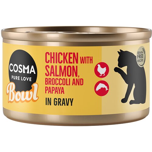 Cosma Varčno pakiranje Bowl 12 x 80 g - Piščančje prsi z lososom Cene