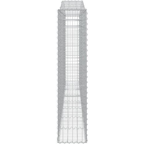  Lučne gabionske ko&amp;scaron;are 2 kom 400x30x140/160cm pocinčano željezo Slike