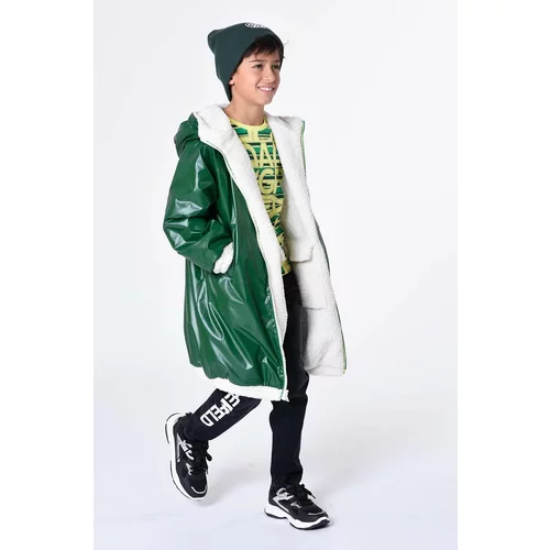 Karl Lagerfeld Dječja dvostrana jakna boja: zelena