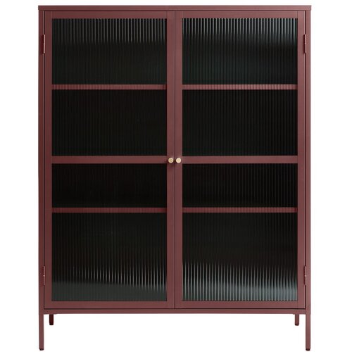 Unique Furniture Rdeča kovinska vitrina 111x140 cm Bronco &amp;ndash; Slike
